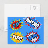 Comic Book Pow. Kosten Briefkaart (Voorkant / Achterkant)