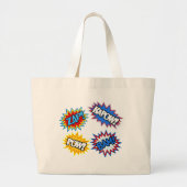 Comic Book Pow. Kosten Grote Tote Bag (Voorkant)