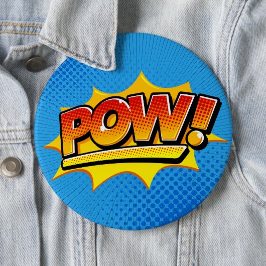 Comic Book Pow. Ronde Button 6,0 Cm (In situ)