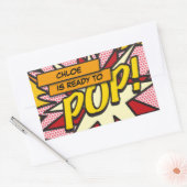 Comic Book Ready to POP Baby Shower Strooifeestje Rechthoekige Sticker (Envelop)