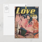 Comic Book Redhead Love Briefkaart (Voorkant / Achterkant)