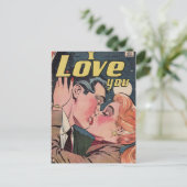 Comic Book Redhead Love Briefkaart (Staand voorkant)