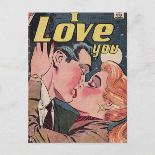 Comic Book Redhead Love Briefkaart (Voorkant)