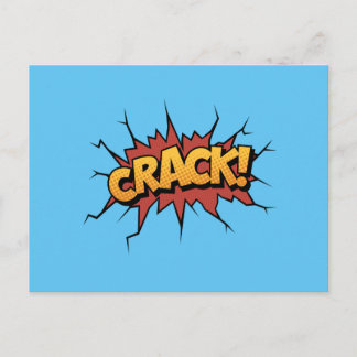 Comic Book Sound Effect - Crack! Pop Art Briefkaart