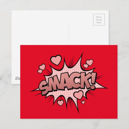 Comic Book Sound Effect - Smack! Pop Art Briefkaart (Voorkant / Achterkant)