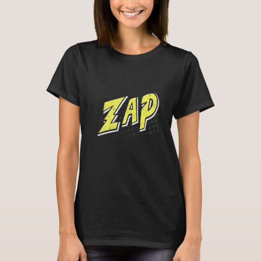 Comic Book Sound Effect Whap Action Bubble T-shirt (Voorkant)