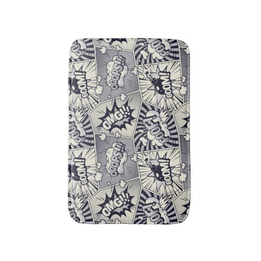 Comic Book Speech Bubble Bath Mat (Voorkant Verticaal)