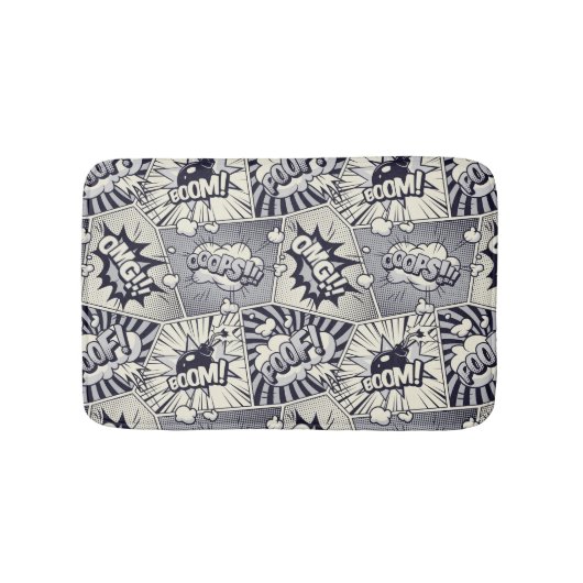Comic Book Speech Bubble Bath Mat (Voorkant)
