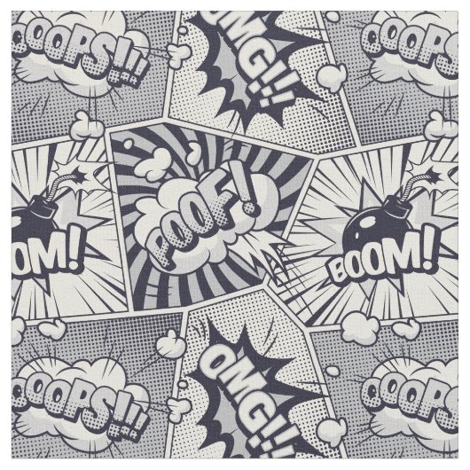 Comic Book Speech Bubble Fabric. Stof (Close Up)