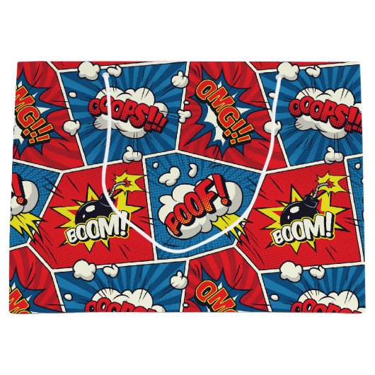 Comic Book Speech Bubble Gift Bag Groot Cadeauzakje (Voorkant)