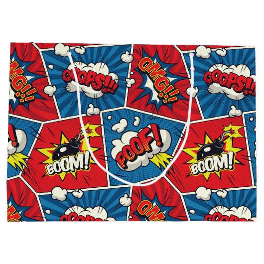 Comic Book Speech Bubble Gift Bag Groot Cadeauzakje (Achterkant)