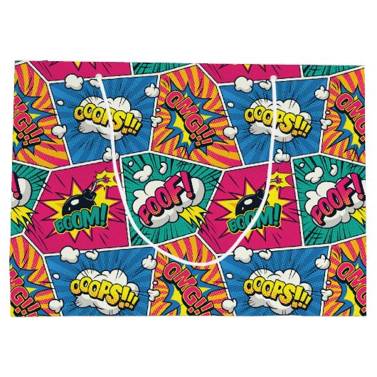 Comic Book Speech Bubble Gift Bag Groot Cadeauzakje (Achterkant)