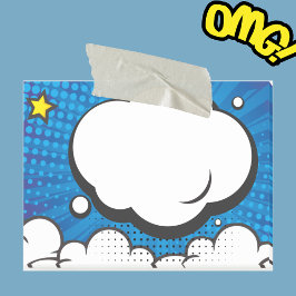 Comic Book Speech Bubble Pop Art Blauw Post-it® Notes