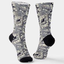 Comic Book Speech Bubble Socks Sokken