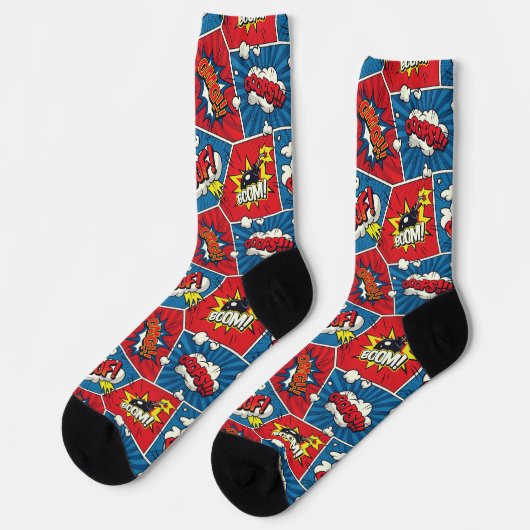 Comic Book Speech Bubble Socks Sokken (Links)