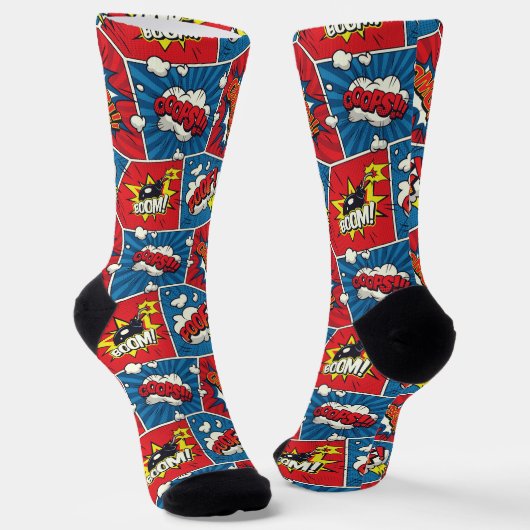 Comic Book Speech Bubble Socks Sokken (Gebogen)
