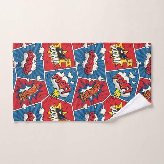 Comic Book Speech Bubble Towel Set Bad Handdoek (Handdoek)
