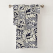 Comic Book Speech Bubble Towel Set Bad Handdoek (Insitu)