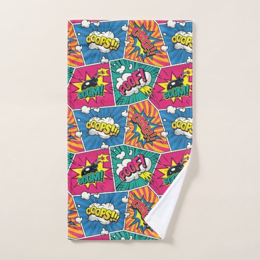 Comic Book Speech Bubble Towel Set Bad Handdoek (Handdoek)