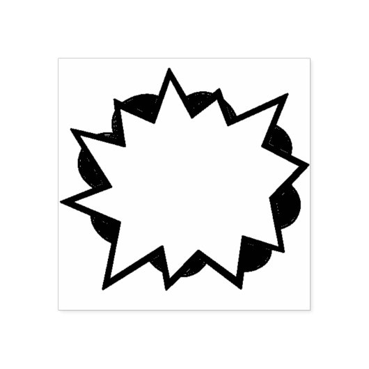 Comic book spraak bubble Rubber Stamp Rubberstempel (Afrduk)