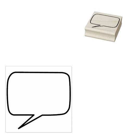 Comic book spraak bubble Rubber Stamp Rubberstempel (Gestempeld)