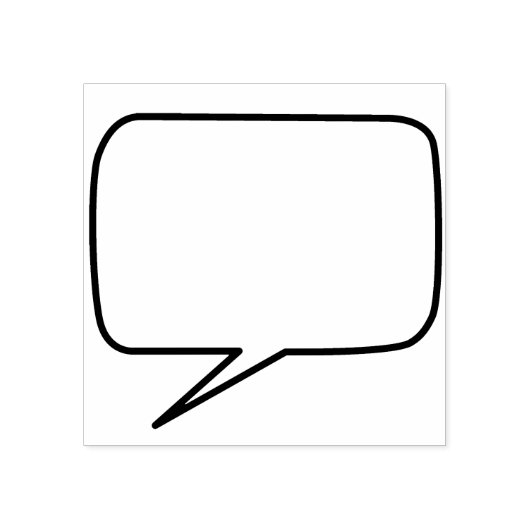 Comic book spraak bubble Rubber Stamp Rubberstempel (Afrduk)