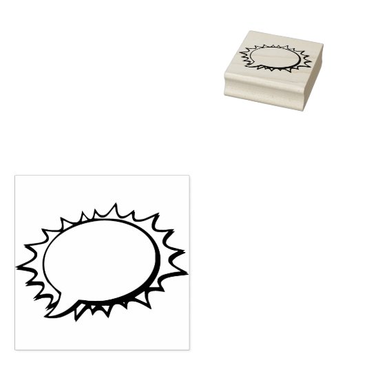 Comic book spraak bubble Rubber Stamp Rubberstempel (Gestempeld)