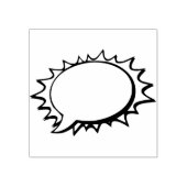 Comic book spraak bubble Rubber Stamp Rubberstempel (Afrduk)