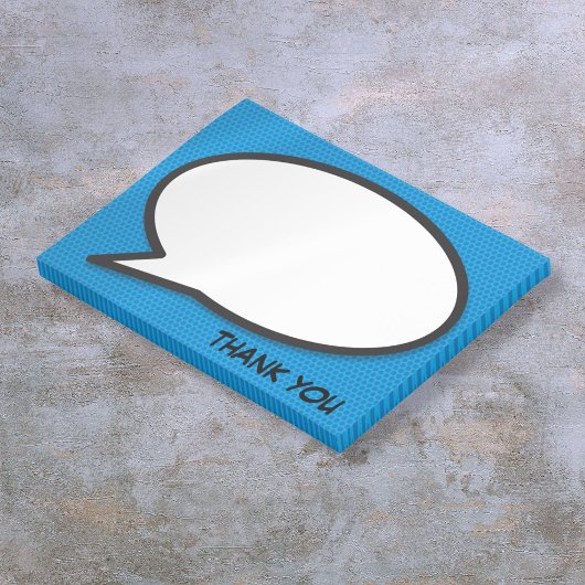Comic Book Spraakballon Blauw Dank Je Post-it® Notes