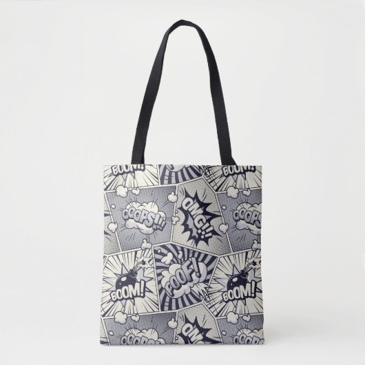 Comic Book Spreekwolkenttas Tote Bag (Voorkant)
