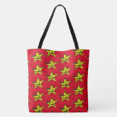 Comic Book Ster Tote Bag (Achterkant)