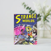 Comic Book Strange Worlds Briefkaart (Staand voorkant)