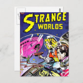 Comic Book Strange Worlds Briefkaart (Voorkant / Achterkant)