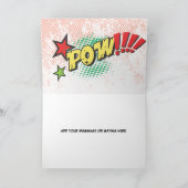 Comic Book Strip Pop Krantenstijl Wenskaart (Binnen)