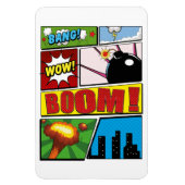 Comic Book stripboek lettertypen! Magneet (Verticaal)