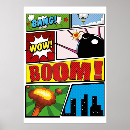 Comic Book stripboek lettertypen! Poster (Voorkant)