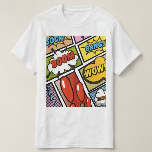 Comic Book stripboek lettertypen! T-shirt (Design voorkant)