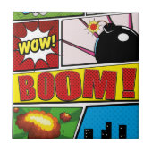 Comic Book stripboek lettertypen! Tegeltje (Voorkant)