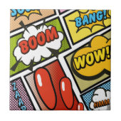 Comic Book stripboek lettertypen! Tegeltje (Voorkant)