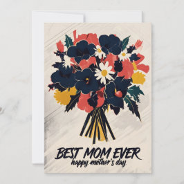 Comic Book Style Bloemen Boeket Moederdag Kaart