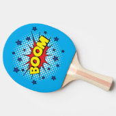 Comic Book Style Colorful BOOM Tafeltennisbatje (Zijkant)