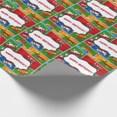 Comic Book Style Kids Verjaardagsfeest Cadeaupapier (Hoek)