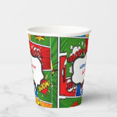 Comic Book Style Kids Verjaardagsfeest Papieren Bekers (Rechts)