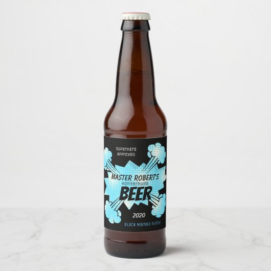 Comic Book Style op maat Bier Etiket (Voorkant)