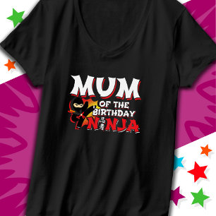 Comic Book Style Party Mum van de Verjaardag Ninja T-shirt