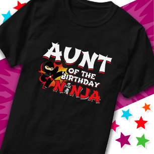 Comic Book Style Party Tante van de verjaardag Nin T-shirt