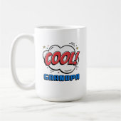 Comic Book Style Pattern Cool Grandpa White Koffiemok (Links)