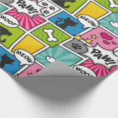 Comic Book Style Pet Patroon Cadeaupapier (Hoek)