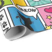 Comic Book Style Pet Patroon Cadeaupapier (Rol Hoek)