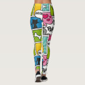 Comic Book Style Pet Patroon Leggings (Achterkant)